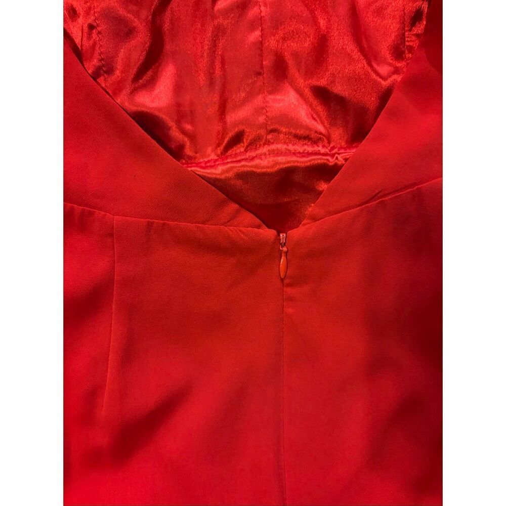 Jill Stuart red halter plunge maxi dress gown sz 8 semi formal - Picture 4 of 11